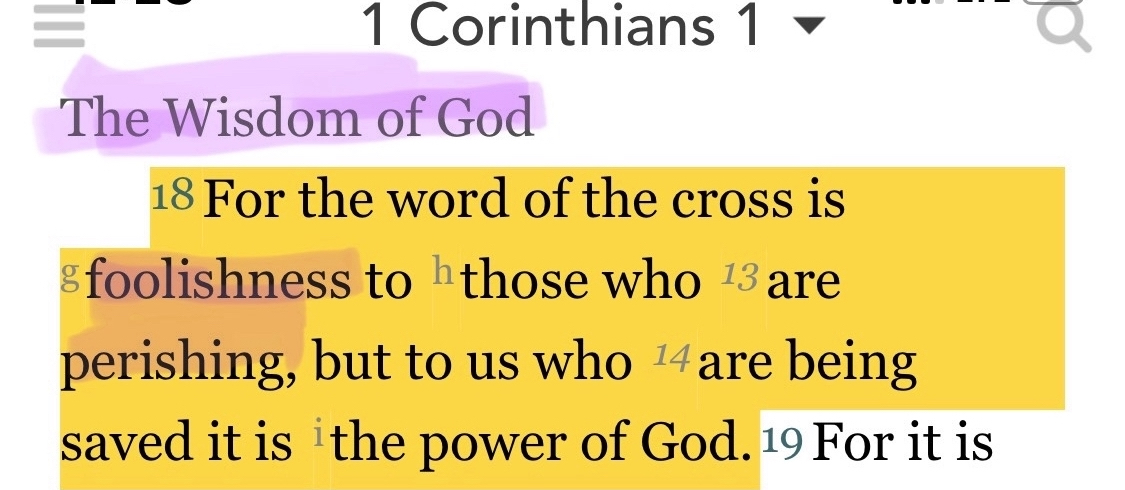 1 Corinthians 1:18